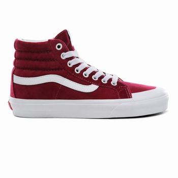 Vans Velvet SK8-Hi Reissue 138 - Naisten Korkeavartiset tennarit - Punainen/Valkoinen